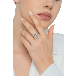 Weißgold 750 Designer Ring mit Brillanten  2