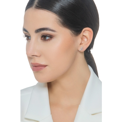 Damenohrringe Weißgold 18K mit Brillanten 