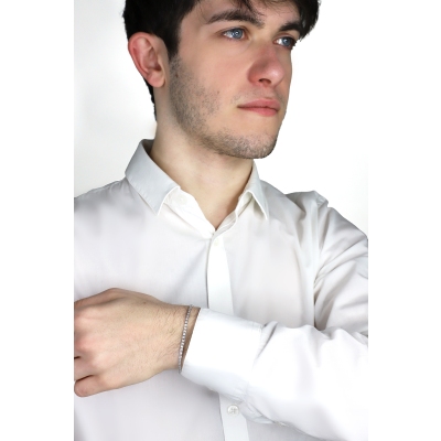 Tennisarmband mit Diamanten Weißgold 18 Karat