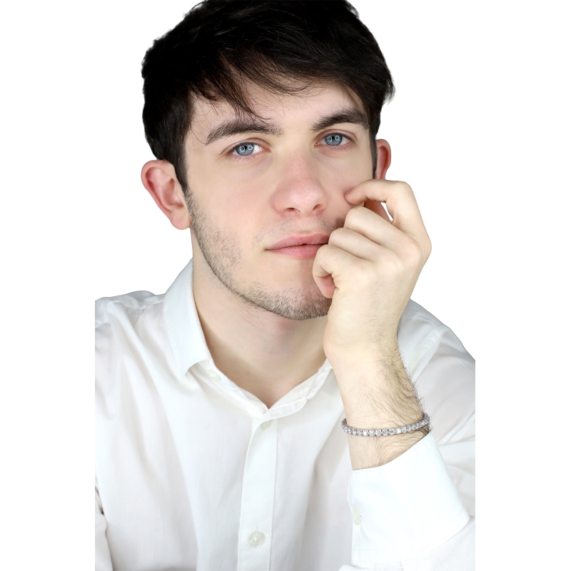 Weissgold Tennisarmband 18 Karat mit Diamanten