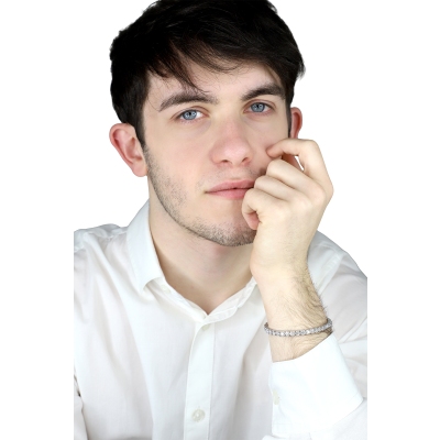 Weissgold Tennisarmband 18 Karat mit Diamanten