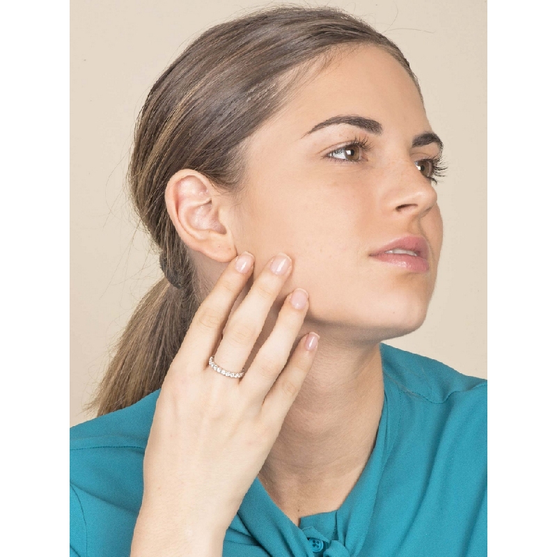 Memoire Ring Diamant 750er Weißgold 