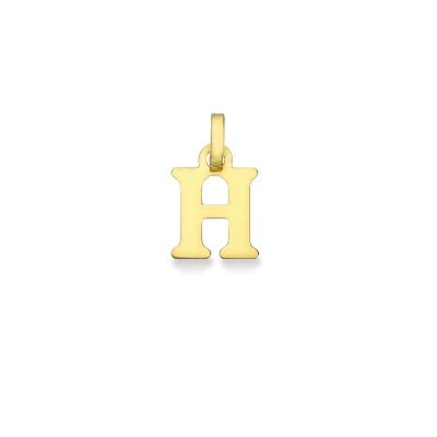 Buchstaben Anhänger H aus Gelbgold 18K
