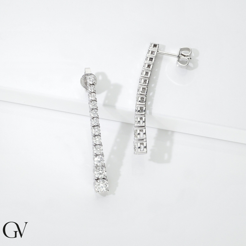 Diamant Ohrhänger aus 750er Weißgold