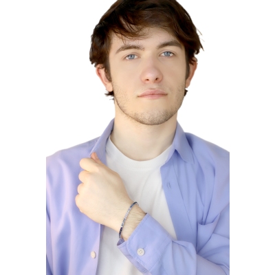 Saphir blau Tennisarmband Weißgold 18K