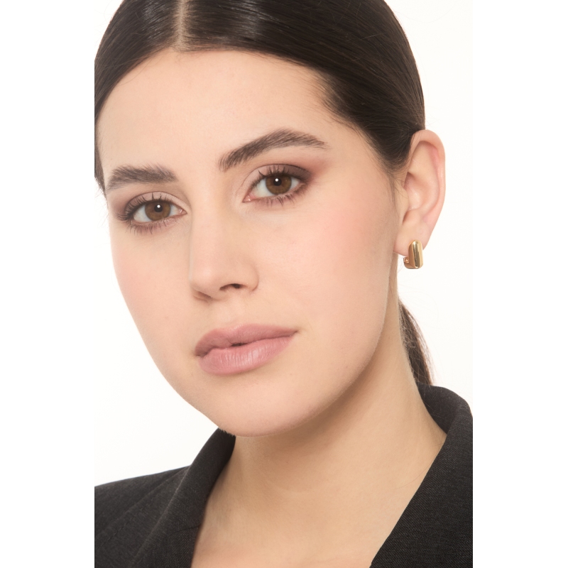 Eckige Ohrringe aus 18K Gelbgold