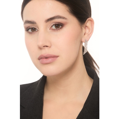 Hängende Ohrringe aus 750er Weißgold mit Diamanten