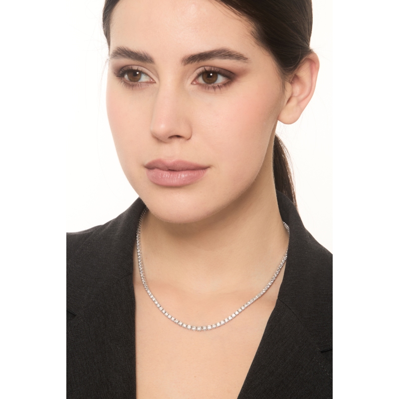 Collier aus 750er Weißgold mit Diamanten 