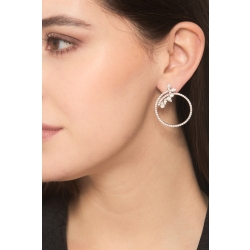 Diamant Creolen Weißgold 750 Damen  2