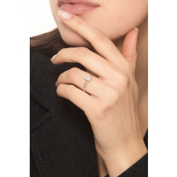 Solitärring mit Diamant Smaragdschliff 1 Karat GIA aus 750er Weißgold 2