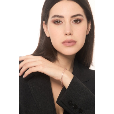 Roségold 750 Tennisarmband mit Diamanten