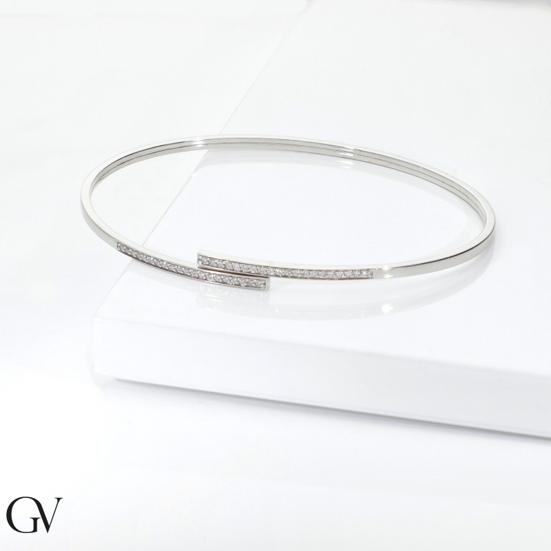 Weißgold 750 TOI&MOI Armreif mit Diamanten