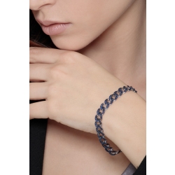 Weißgold Armband Damen mit blauen Saphiren  2