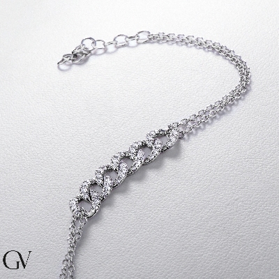 Damenarmband aus Weißgold mit Diamanten