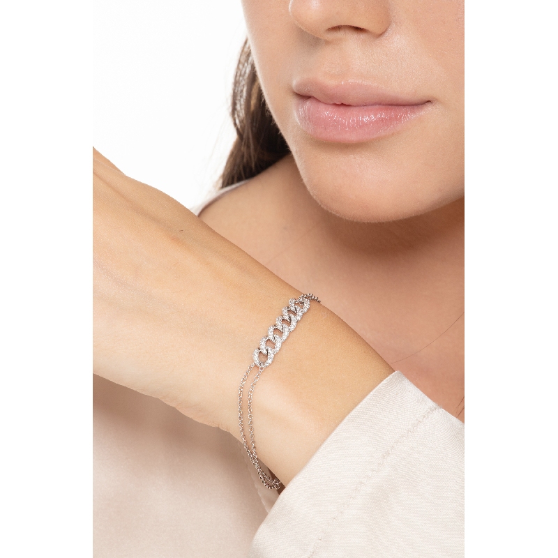 Damenarmband aus Weißgold mit Diamanten