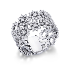 Bandring aus Weißgold 18k mit Brillanten 