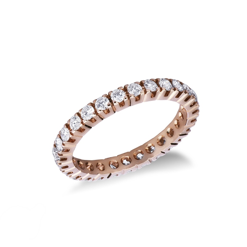Eternity Ring mit Diamanten aus 750er Roségold 