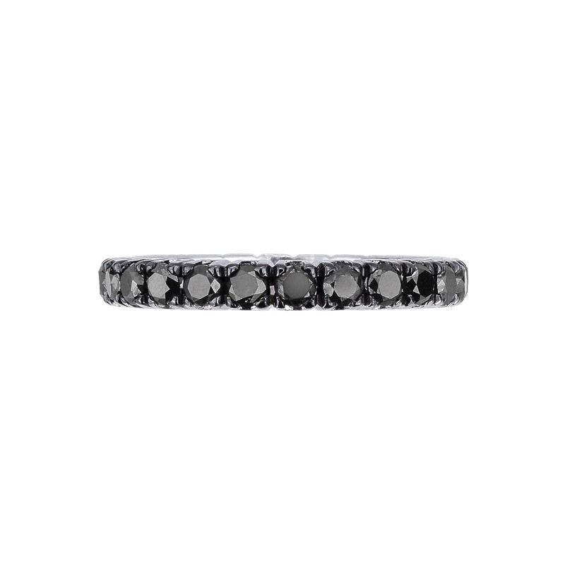Moderner Eternity Ring mit schwarzen Diamanten 