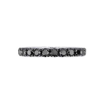 Moderner Eternity Ring mit schwarzen Diamanten 