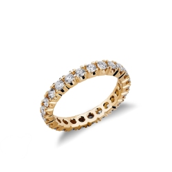 Memoire Ring mit Diamanten aus 18K Gelbgold