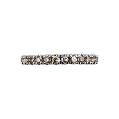 Eternity Ring Weißgold braune Diamanten