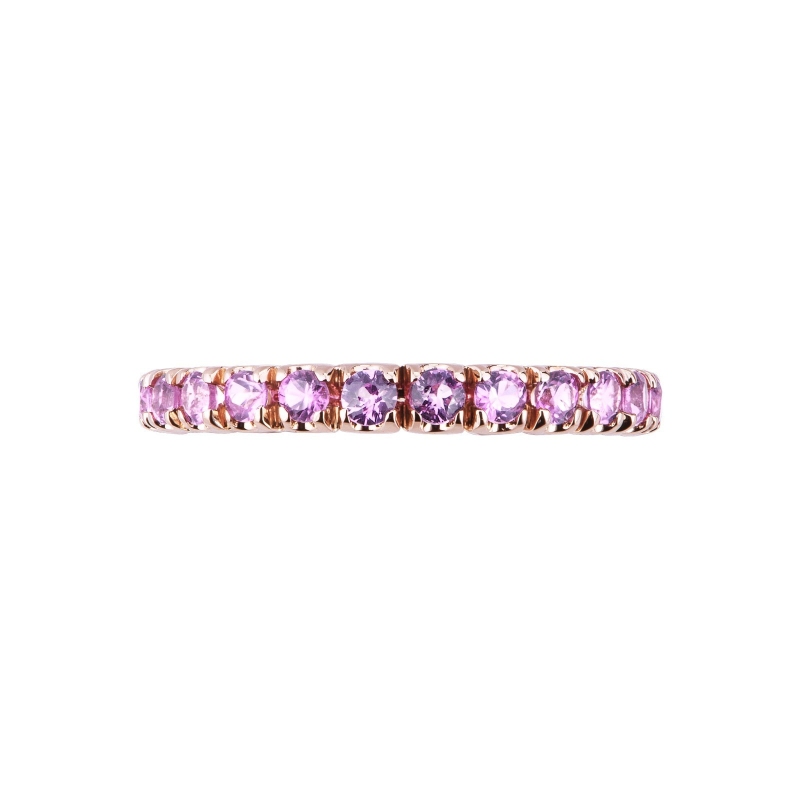 Eternity Ring Roségold 750 rosa Saphiren
