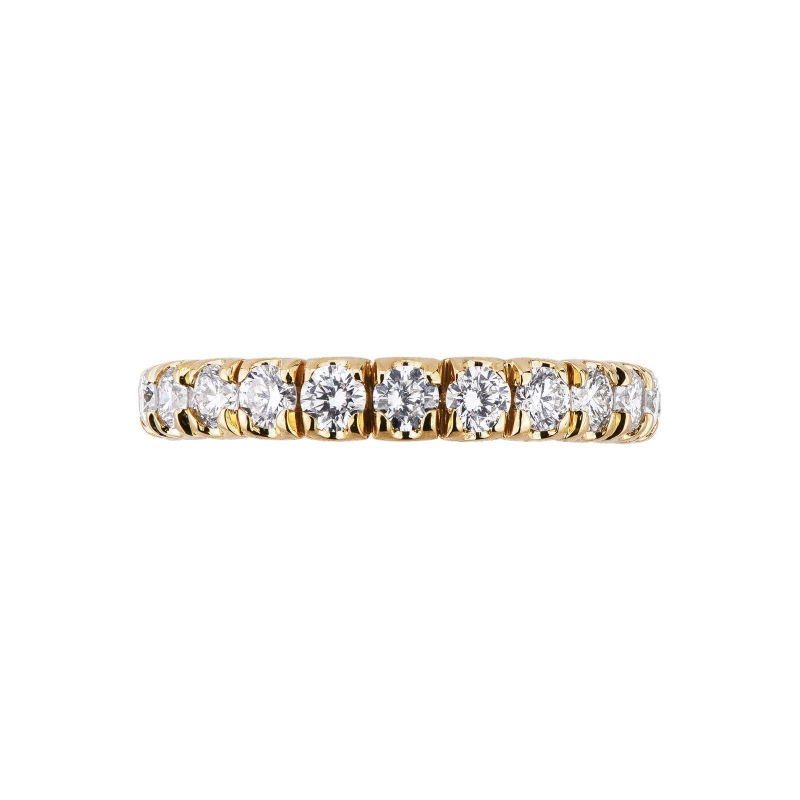 Memoire Ring aus Gelbgold 18K mit Diamanten 