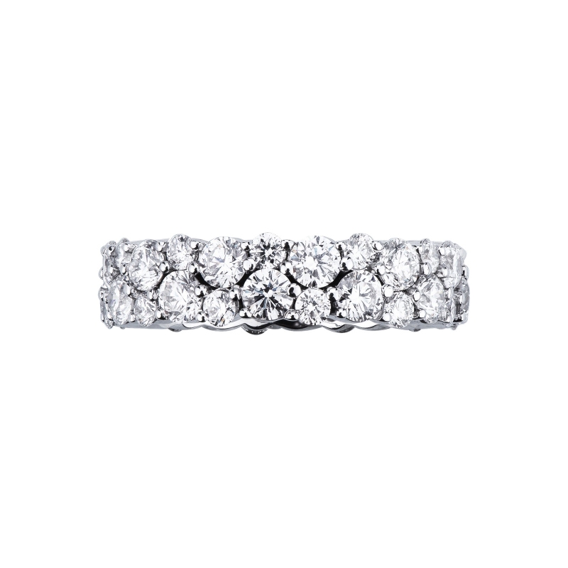 Eternity Ring mit zwei Reihen Brillanten