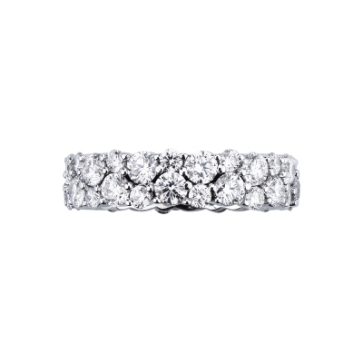 Eternity Ring mit zwei Reihen Brillanten
