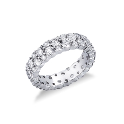 Eternity Ring mit zwei Reihen Brillanten