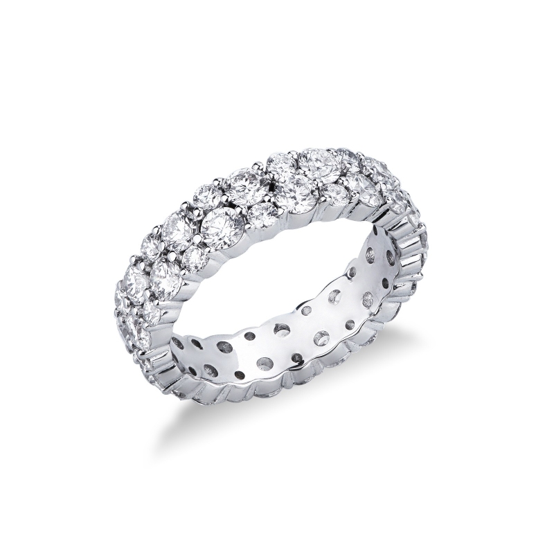 Eternity Ring mit zwei Reihen Brillanten