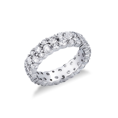 Eternity Ring mit zwei Reihen Brillanten