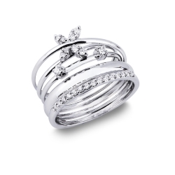 Bandring Weißgold mit Diamanten