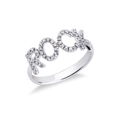 Diamant Ring mit Schriftzug ROCK 