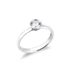 Weißgold Verlobungsring mit einem 0,50 ct Diamant