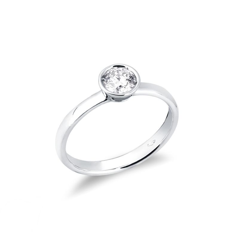 Weißgold Verlobungsring mit einem 0,50 ct Diamant