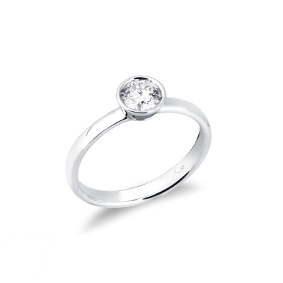 Weißgold Verlobungsring mit einem 0,50 ct Diamant
