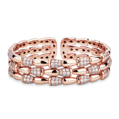 Armreif aus Roségold 18K mit Brillanten