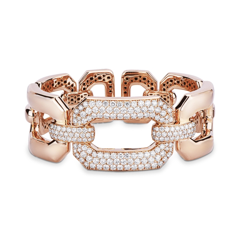 Armreif aus Roségold 18K mit Diamanten