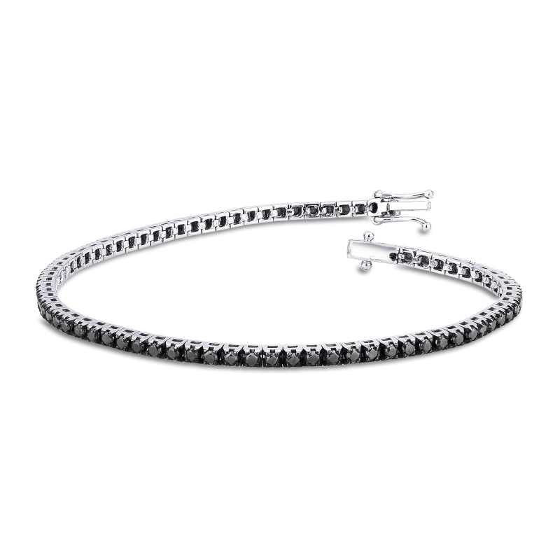 Armband Tennis mit schwarzen Diamanten