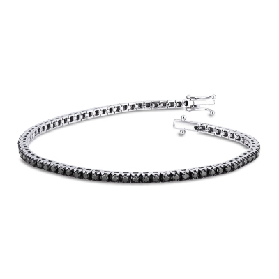 Armband Tennis mit schwarzen Diamanten