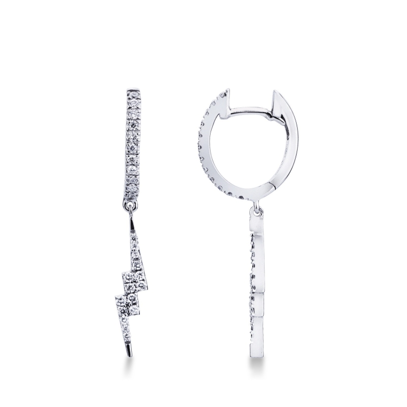 Blitz Ohrringe Weißgold mit Diamanten