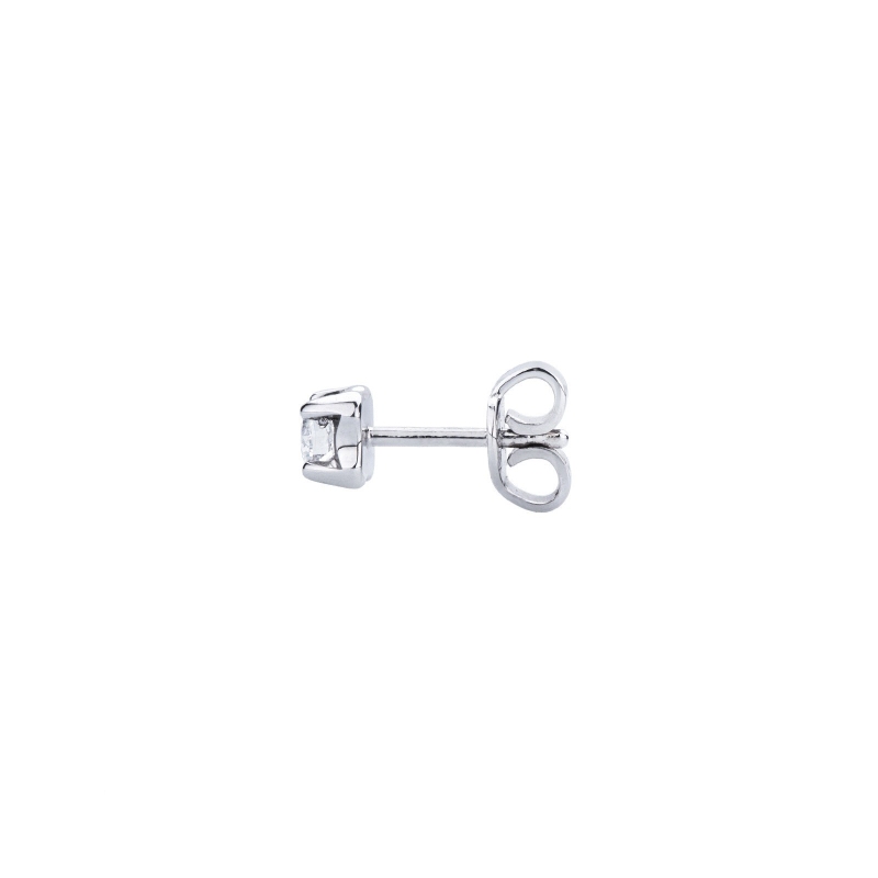 Einzelner Ohrstecker Damen mit Diamant, 0,20 ct
