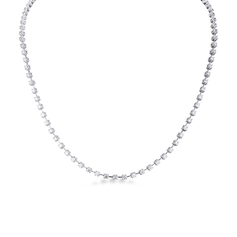 750er Weißgold Damen Diamantkette 