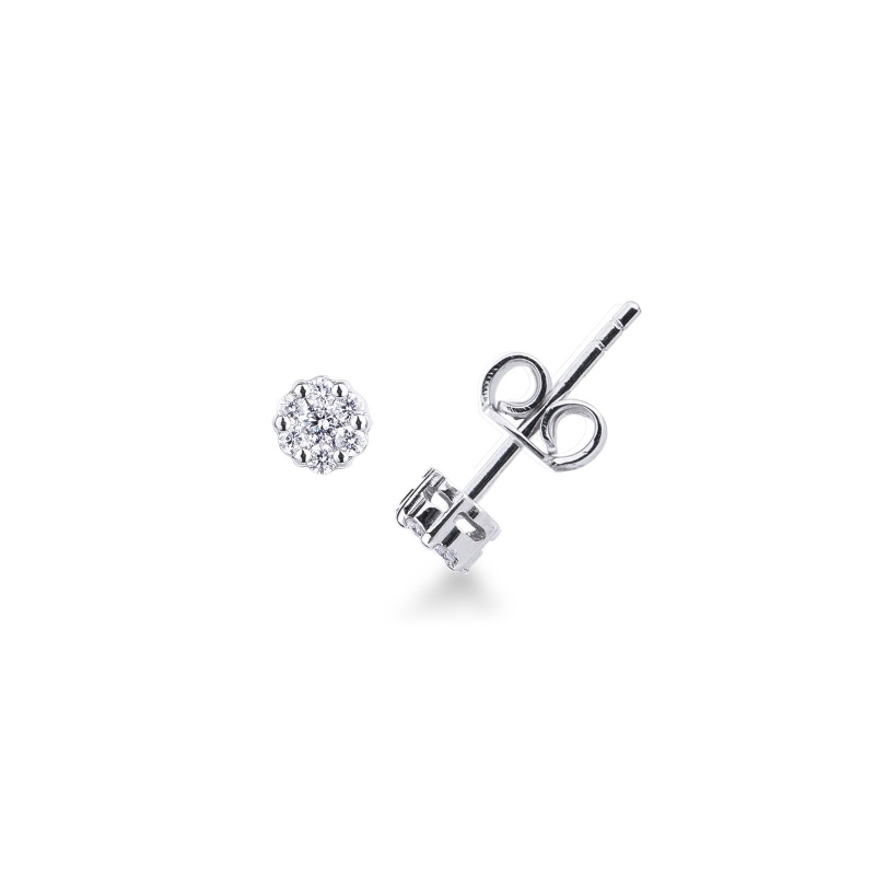 Illusion Diamant Ohrstecker Weißgold 750 0,22 ct 
