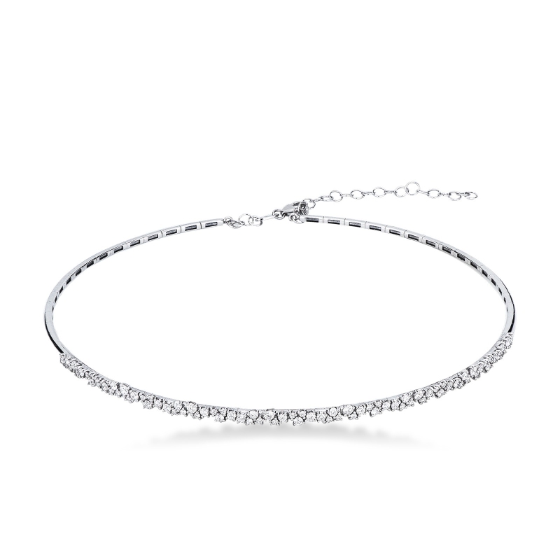 Choker aus Weißgold 18K mit Diamanten