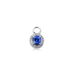 GV Charm Halo Anhänger mit Brillanten und blauem Saphir