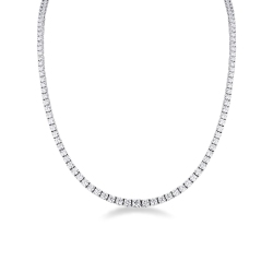 Weißgold 750 Tennis Kette mit Diamanten 