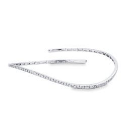 Weißgold 18K halbstarres Armband mit Brillanten