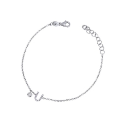 Armband mit Diamant-Buchstabe U